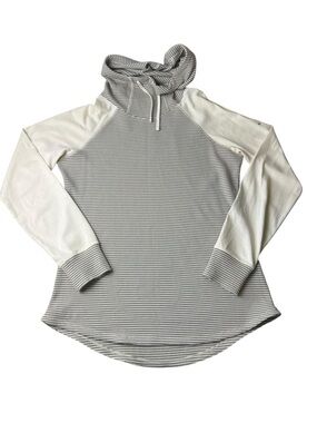 Columbia Waffle Knit Hooded Long Sleeve Beige Shirt Size Women’s Large